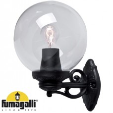 Φωτιστικό Φανάρι Επίτοιχο 1xE27 Ρητίνης Μαύρο IP55 Fumagalli Globe